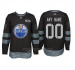 Camiseta Hockey Hombre Edmonton Oilers Personalizada Negro