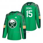 Camiseta Buffalo Sabres Jack Eichel 2018 St. Patrick's Day Verde