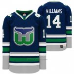 Camiseta Hockey Hartford Whalers Night Justin Williams Heritage Throwback Azul