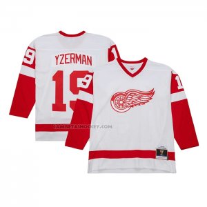 Camiseta Hockey Detroit Red Wings Steve Yzerman Mitchell & Ness 1983-84 Blue Line Blanco