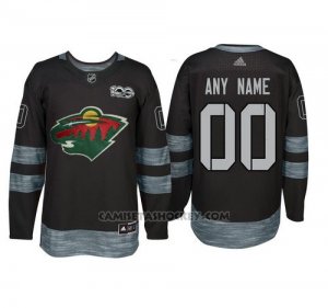 Camiseta Hockey Hombre Minnesota Wild Personalizada Negro