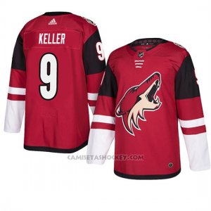 Camiseta Arizona Coyotes Clayton Keller Maroon Autentico Home