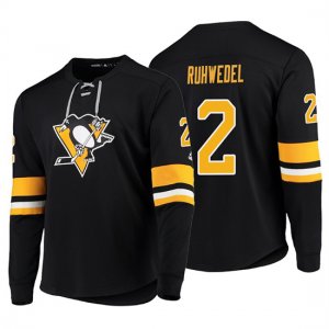 Camiseta Pittsburgh Penguins Chad Ruhwedel Adidas Platinum Negro