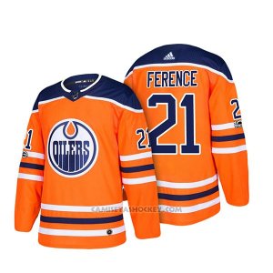 Camiseta Hockey Hombre Edmonton Oilers 21 Andrew Ference 2018 Naranja