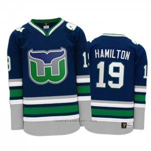 Camiseta Hockey Hartford Whalers Dougie Hamilton Heritage Throwback Azul