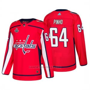Camiseta Washington Capitals Brian Pinho Bound Patch Stanley Cup Final Rojo
