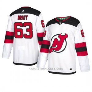 Camiseta New Jersey Devils Jesper Bratt Autentico Away Blanco