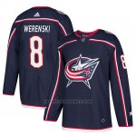 Camiseta Columbus Blue Jackets Zach Werenski Home Azul