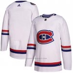 Camiseta Hockey Montreal Canadiens Blank Autentico 2017 100 Classic Blanco