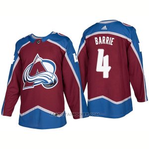 Camiseta Hockey Hombre Colorado Avalanche 4 Tyson Barrie Home Premier 2017-2018 Rojo