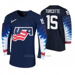 Camiseta Hockey USA Alex Turcotte 2020 IIHF World Junior Championship Negro