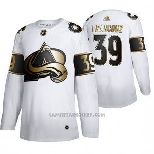 Camiseta Hockey Colorado Avalanche Pavel Francouz Golden Edition Limited Blanco