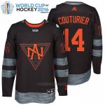 Camiseta Hockey America del Norte Sean Couturier 14 Premier 2016 World Cup Negro