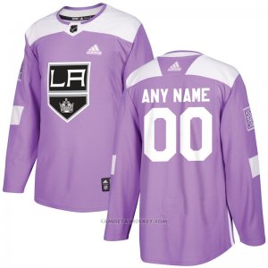 Camiseta Hockey Hombre Los Angeles Kings Personalizada Violeta