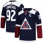 Camiseta Hockey Colorado Avalanche Gabriel Landeskog Alterno Primegreen Autentico Pro Azul