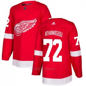 Camiseta Hockey Detroit Red Wings 72 Andreas Athanasiou Primera Autentico Rojo