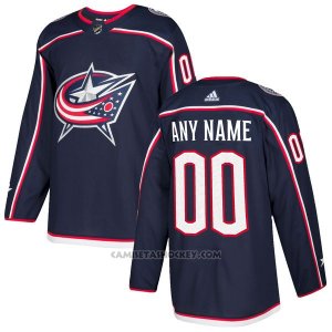 Camiseta Hockey Hombre Columbus Blue Jackets Navy Personalizada