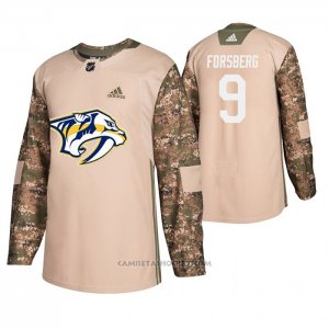 Camiseta Hockey Nashville Predators Filip Forsberg Veterans Day Camuflaje