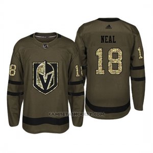Camiseta Vegas Golden Knights 18 James Neal Camo Salute To Service