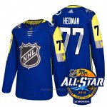 Camiseta Hockey Hombre Tampa Bay Lightning 77 Victor Hedman Azul 2018 All Star Autentico