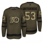 Camiseta Hockey Hombre Philadelphia Flyers 53 Shayne Gostisbehere Verde Camo