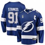 Camiseta Hockey Tampa Bay Lightning Steven Stamkos Primera 2022 Stanley Cup Final Breakaway Azul