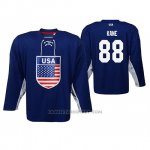 Camiseta Hockey USA Patrick Kane Usa Iihf World Championship National Team Azul