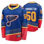Camiseta Hockey St. Louis Blues Jordan Binnington 2020 All Star Retro Premier Breakaway Azul