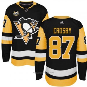 Camiseta Hockey Hombre Pittsburgh Penguins 87 Sidney Crosby Negro 50 Anniversary Home Premier