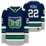 Camiseta Hockey Hartford Whalers Night Brett Pesce Heritage Throwback Azul