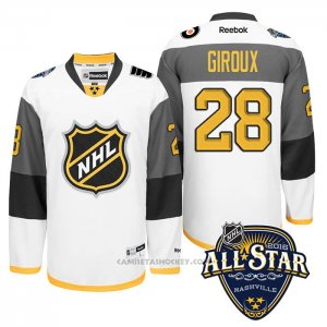 Camiseta Hockey Philadelphia Flyers 28 Claude Giroux 2016 All Star Blanco