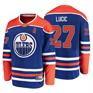 Camiseta Edmonton Oilers Milan Lucic Alternato Fanatics Breakaway Azul