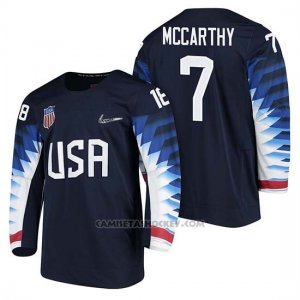 Camiseta USA Team Hockey 2018 Olympic John Mccarthy 2018 Olympic Azul