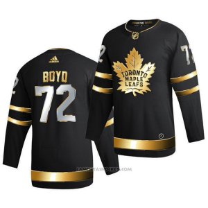 Camiseta Hockey Toronto Maple Leafs Travis Boyd Golden Edition Limited Autentico 2020-21 Negro