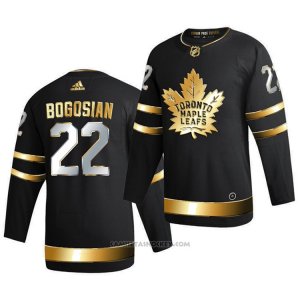 Camiseta Hockey Toronto Maple Leafs Zach Bogosian Golden Edition Limited Autentico 2020-21 Negro