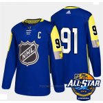 Camiseta Hockey Hombre Tampa Bay Lightning 91 Steven Stamkos Azul 2018 All Star Autentico