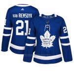 Camiseta Mujer Maple Leafs 21 James Van Riemsdyk Blue Adizero Jugador Home