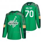 Camiseta Washington Capitals Braden Holtby 2018 St. Patrick's Day Verde