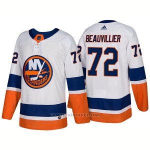 Camiseta Hockey Hombre New York Islanders 72 Anthony Beauvillier New Outfitted 2018 Blanco