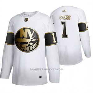 Camiseta Hockey New York Islanders Thomas Greiss Golden Edition Limited Blanco
