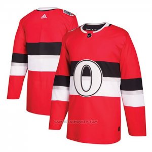 Camiseta Hockey Ottawa Senators Blank Autentico 2017 100 Classic Rojo