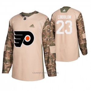 Camiseta Hockey Philadelphia Flyers Oskar Lindblom Veterans Day Camuflaje