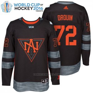 Camiseta Hockey America del Norte Jonathan Drouin 72 Premier 2016 World Cup Negro