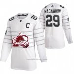 Camiseta Hockey Colorado Avalanche Nathan Mackinnon Autentico 2020 All Star Blanco