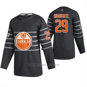 Camiseta Hockey Edmonton Oilers Leon Draisaitl Autentico 2020 All Star Gris