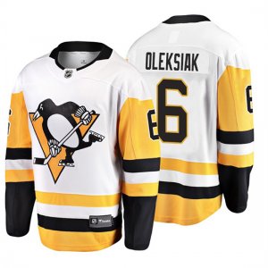 Camiseta Pittsburgh Penguins Jamie Oleksiak 2019 Away Fanatics Breakaway Blanco
