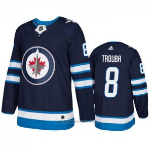 Camiseta Hockey Winnipeg Jets Jacob Trouba Primera Autentico Azul