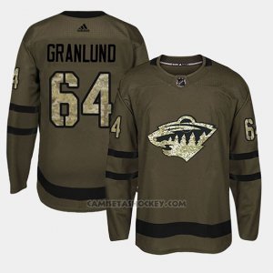 Camiseta Minnesota Wild Mikael Granlund Camo Salute To Service
