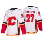 Camiseta Hockey Hombre Calgary Flames 27 Dougie Hamilton Away Premier 2017-2018 Blanco