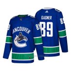 Camiseta Hockey Hombre Autentico Vancouver Canucks 89 Sam Gagner Home 2018 Azul